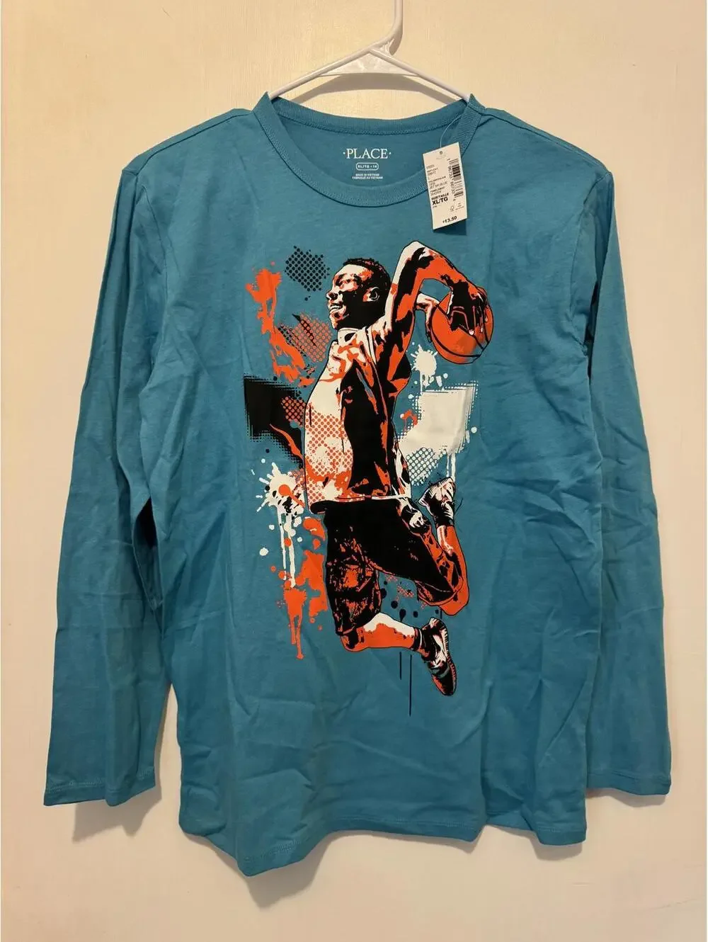 Children's Place Boys' Long Sleeve Sports Themed Graphic T-Shirts - 4 Pack XL